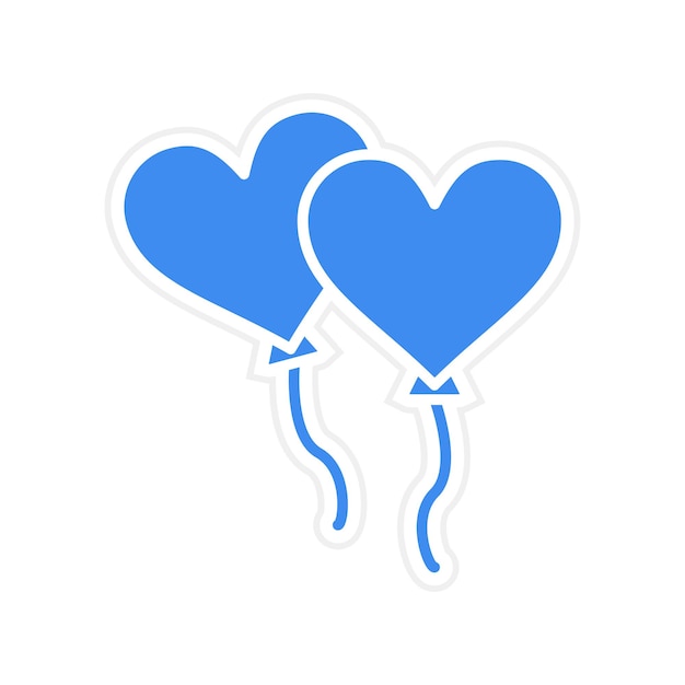 Imagen vectorial del icono de los corazones de globo Se puede utilizar para la retroalimentación del cliente