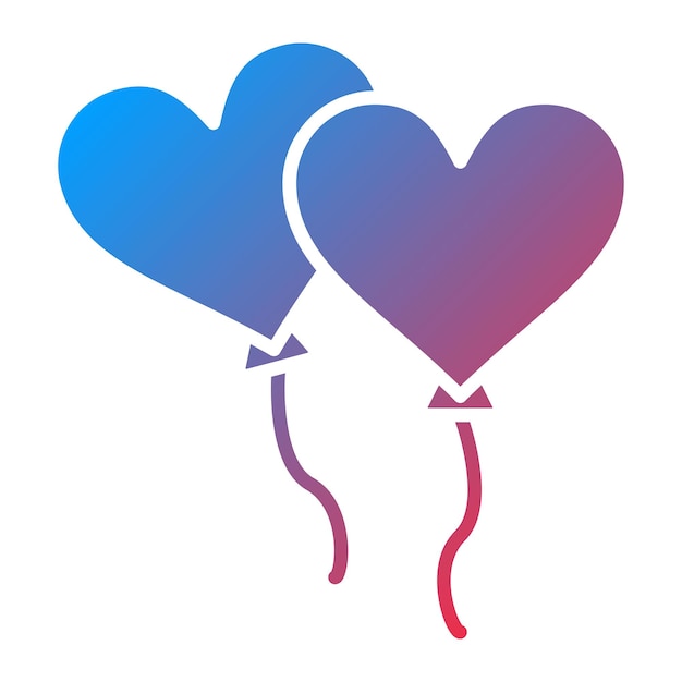 Imagen vectorial del icono de los corazones de globo Se puede utilizar para la retroalimentación del cliente