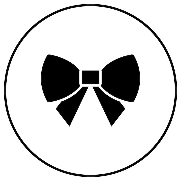 Imagen vectorial del icono de la corbata del arco Se puede usar para cumpleaños