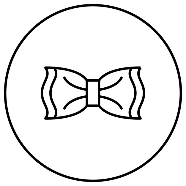 Imagen vectorial del icono de la corbata del arco Se puede usar para la moda
