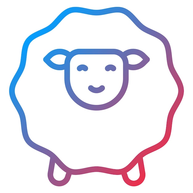 Imagen vectorial del icono del Cordero Sacrificial Se puede usar para el Eid al Adha