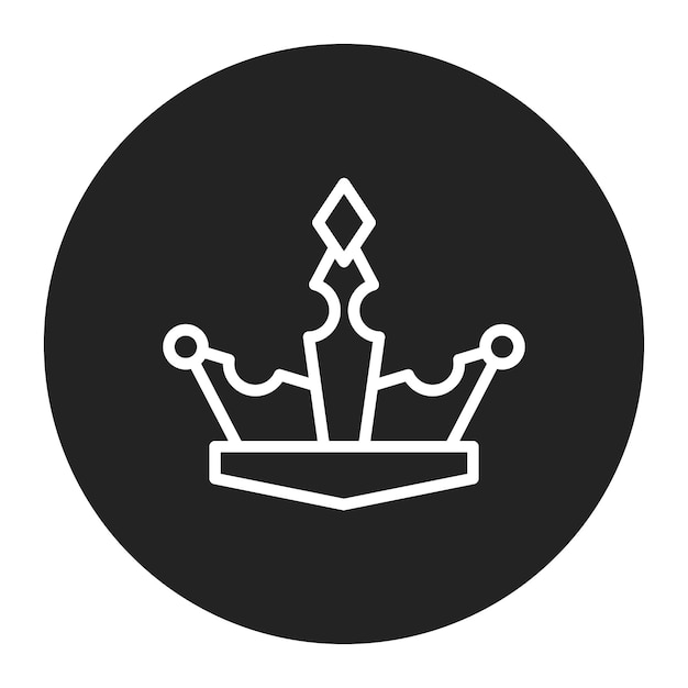Imagen vectorial del icono de la corona de oro Se puede usar para la minería y la artesanía