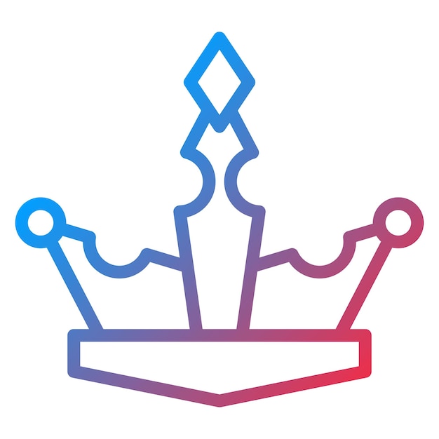 Imagen vectorial del icono de la corona de oro Se puede usar para la minería y la artesanía