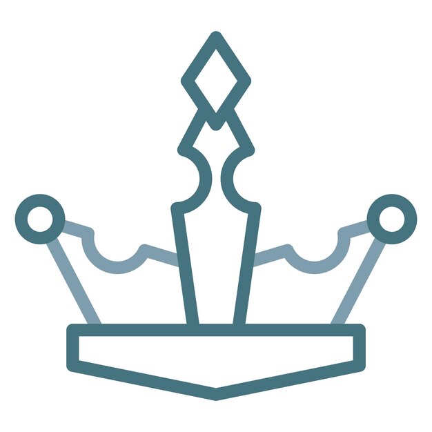 Imagen vectorial del icono de la corona de oro Se puede usar para la minería y la artesanía