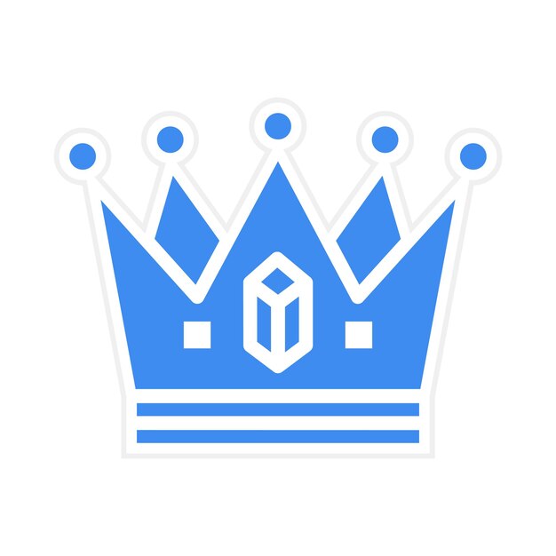 Imagen vectorial del icono de la corona Se puede usar para Casino