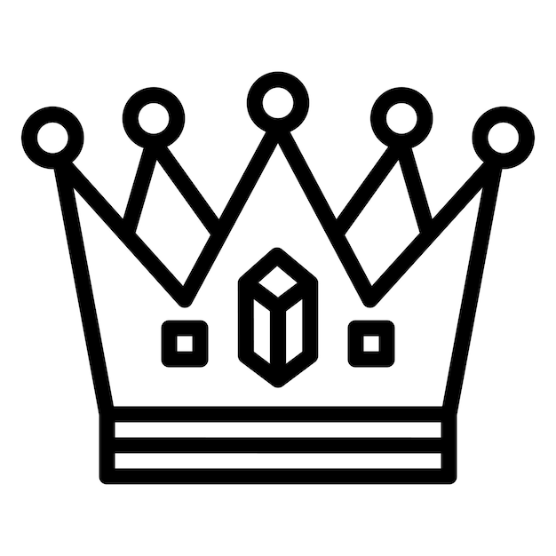 Imagen vectorial del icono de la corona Se puede usar para Casino