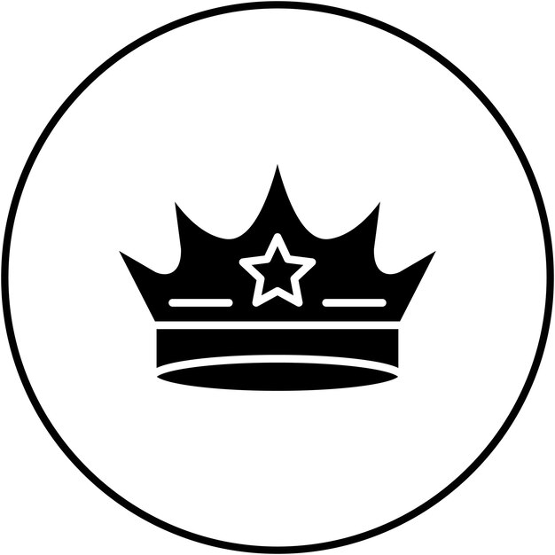 Imagen vectorial del icono de la corona Se puede usar para fiestas y celebraciones