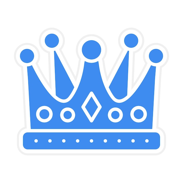 La imagen vectorial del icono de la corona se puede utilizar para la historia