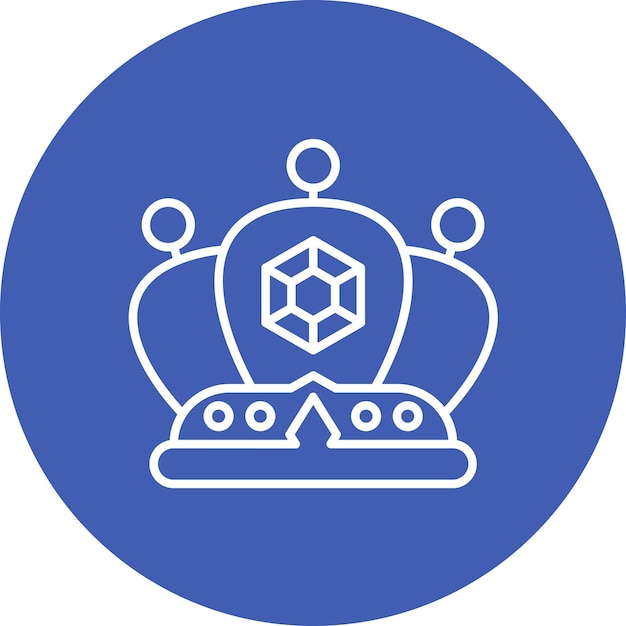 La imagen vectorial del icono de la corona se puede utilizar para Medieval