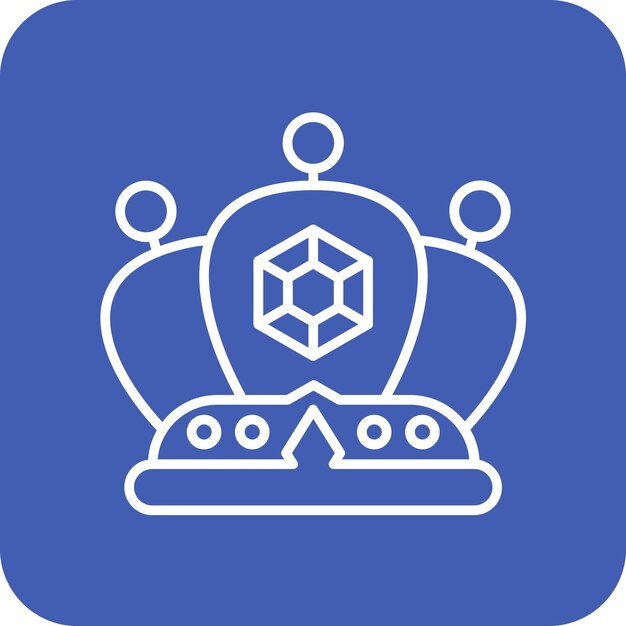 La imagen vectorial del icono de la corona se puede utilizar para Medieval