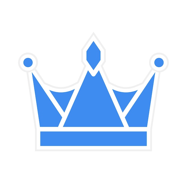 Imagen vectorial del icono de la corona del rey Se puede usar para el diseño del juego