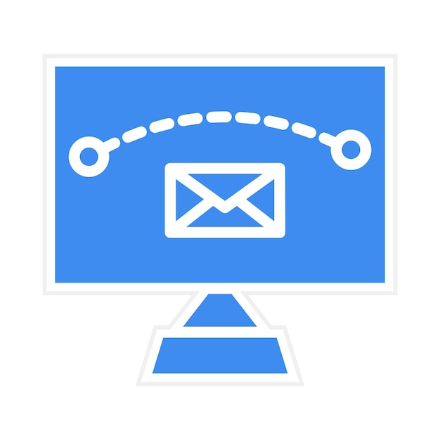 Imagen vectorial del icono de correo electrónico de comunicación Se puede utilizar para el trabajo remoto