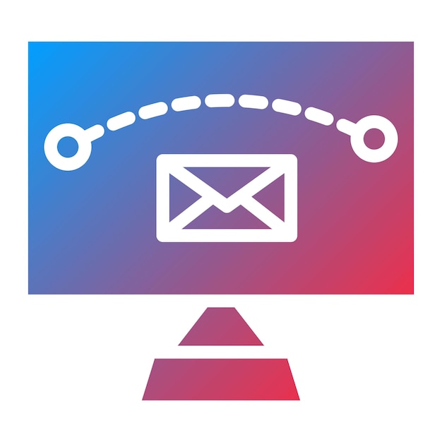 Imagen vectorial del icono de correo electrónico de comunicación Se puede utilizar para el trabajo remoto