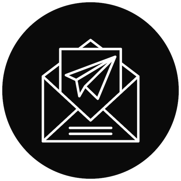 Imagen vectorial de icono de correo electrónico enviado Se puede utilizar para la gestión de proyectos