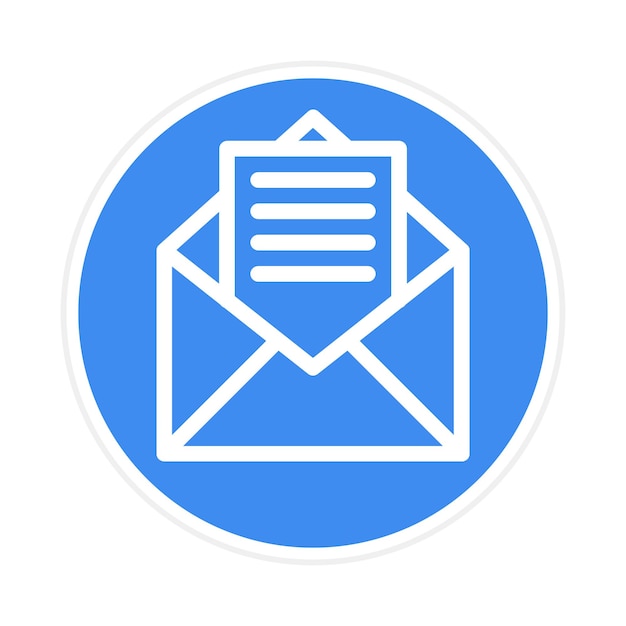 Imagen vectorial del icono de correo electrónico puede usarse para Contacta con nosotros