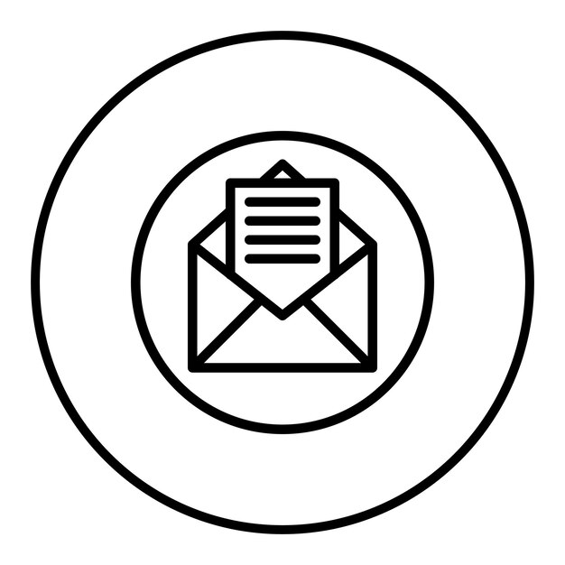 Imagen vectorial del icono de correo electrónico puede usarse para Contacta con nosotros