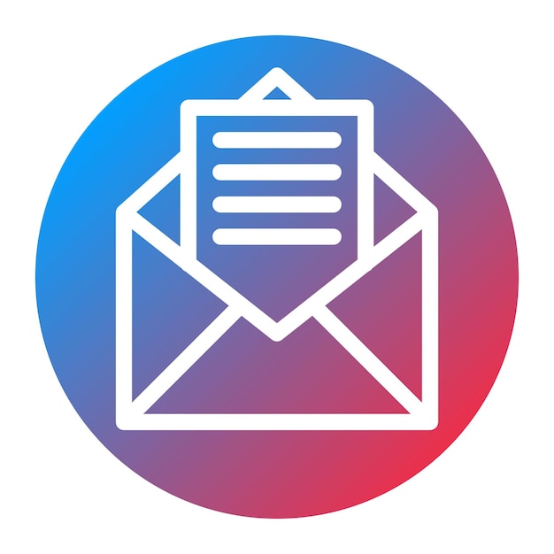 Imagen vectorial del icono de correo electrónico puede usarse para Contacta con nosotros