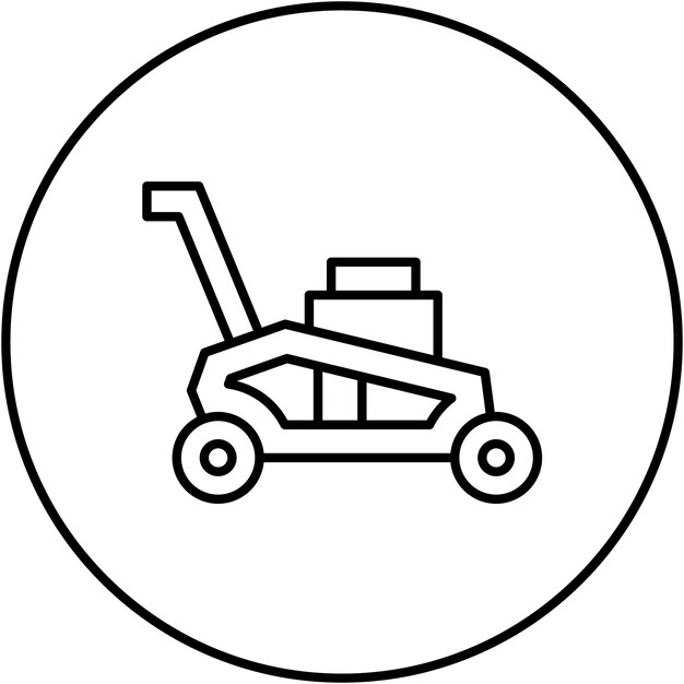 Imagen vectorial del icono del cortador de césped Se puede utilizar para mejoras en el hogar