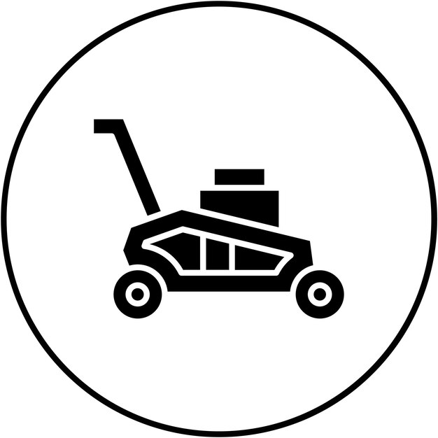 Imagen vectorial del icono del cortador de césped Se puede utilizar para mejoras en el hogar