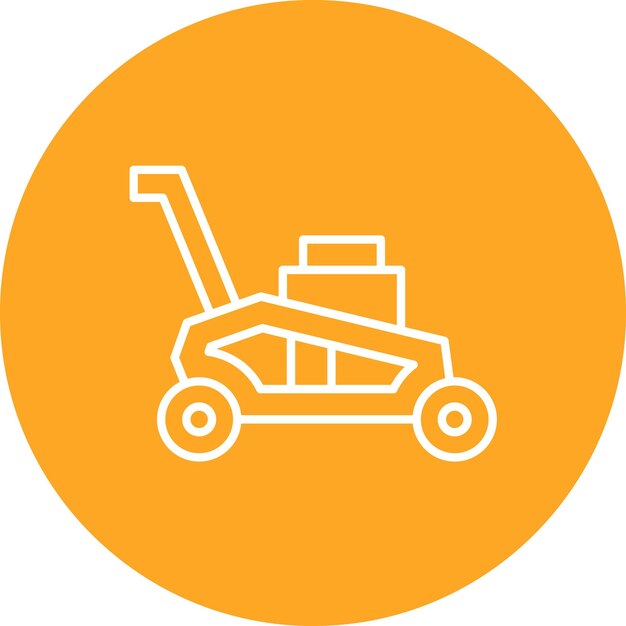Imagen vectorial del icono del cortador de césped Se puede utilizar para mejoras en el hogar