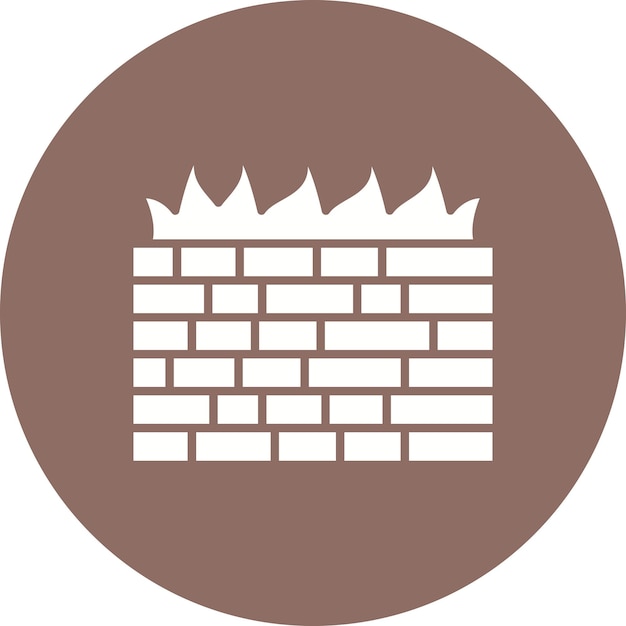 Imagen vectorial del icono del cortafuegos de la computadora Se puede utilizar para protección y seguridad