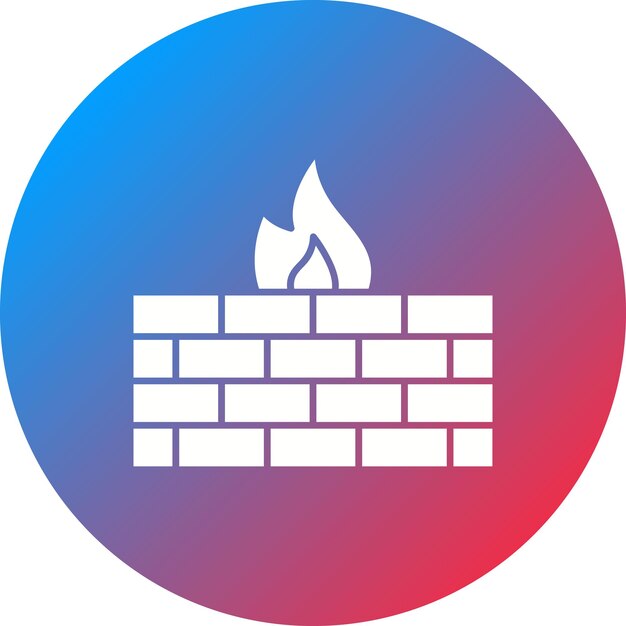 Imagen vectorial del icono del cortafuegos Se puede usar para alojamiento web