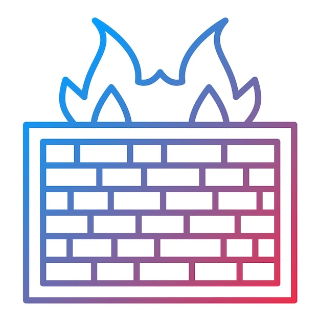 Imagen vectorial del icono del cortafuegos Se puede usar para alojamiento web
