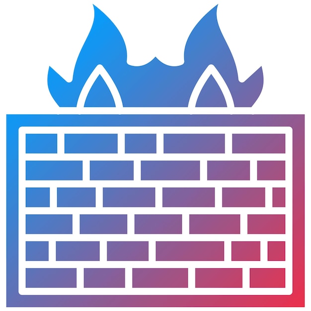 Imagen vectorial del icono del cortafuegos Se puede usar para alojamiento web