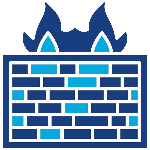 Imagen vectorial del icono del cortafuegos Se puede usar para alojamiento web