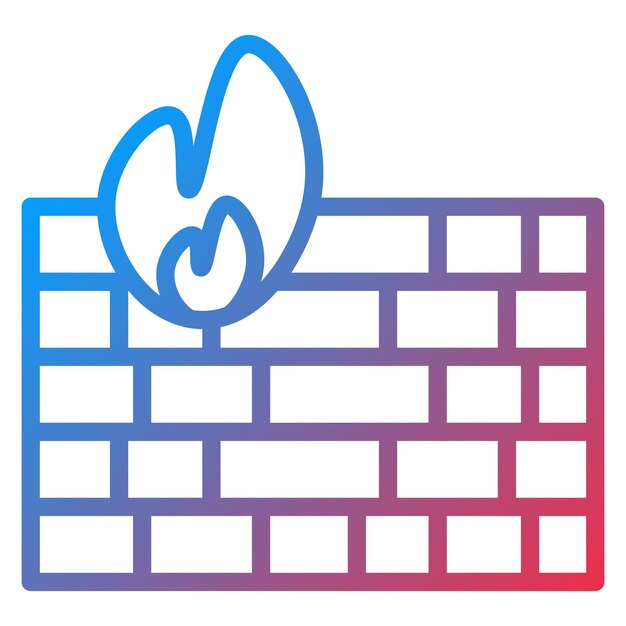 Imagen vectorial del icono del cortafuegos Se puede utilizar para la seguridad de la información