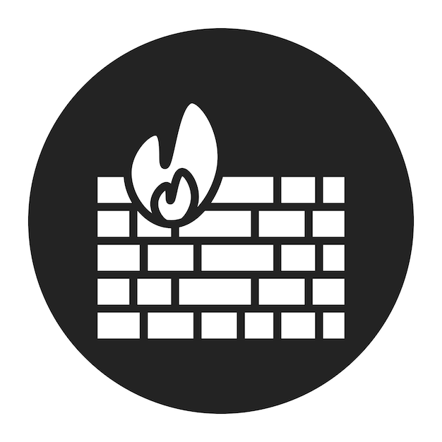 Imagen vectorial del icono del cortafuegos Se puede utilizar para la seguridad de la información