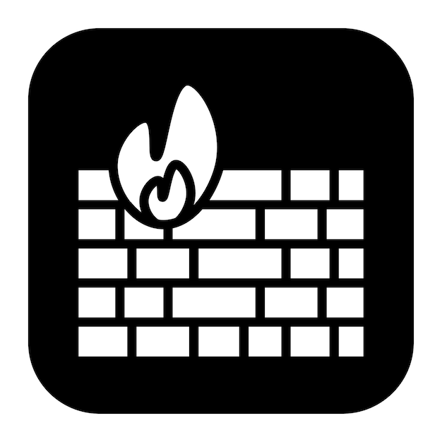 Imagen vectorial del icono del cortafuegos Se puede utilizar para la seguridad de la información