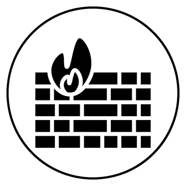 Imagen vectorial del icono del cortafuegos Se puede utilizar para la seguridad de la información