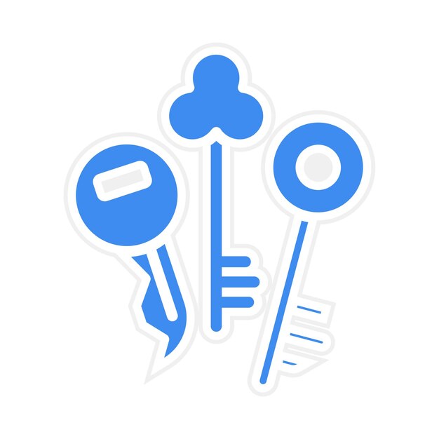 La imagen vectorial del icono de corte de llaves se puede utilizar para Locksmith