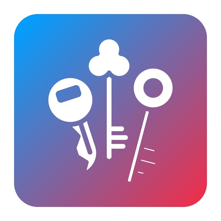Vector la imagen vectorial del icono de corte de llaves se puede utilizar para locksmith