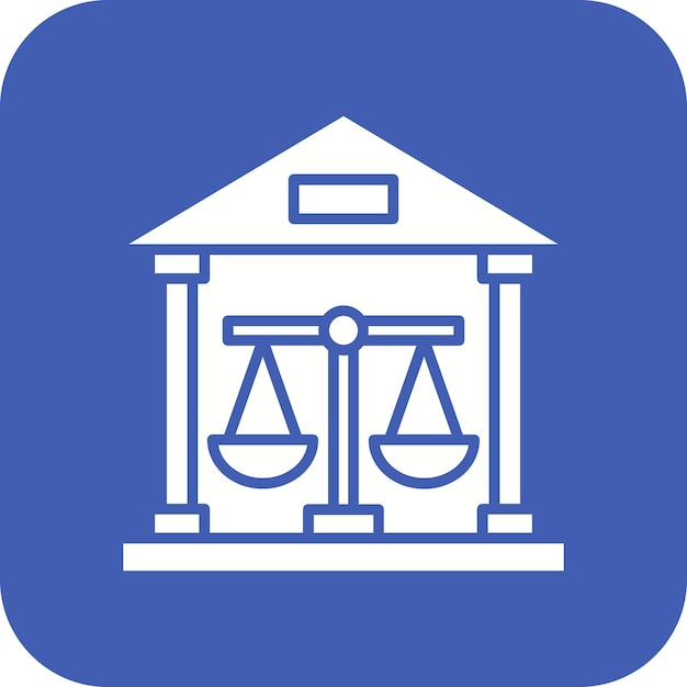 Imagen vectorial del icono de la corte Se puede utilizar para la legislación legal