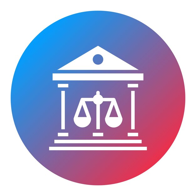Imagen vectorial del icono de la corte Puede utilizarse para los Derechos Humanos