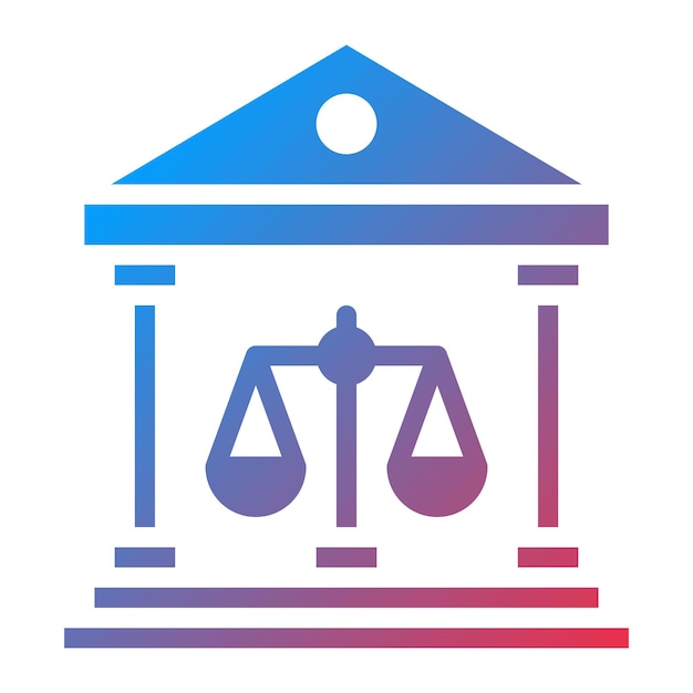 Imagen vectorial del icono de la corte Puede utilizarse para los Derechos Humanos