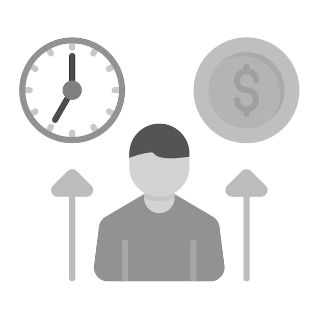 Imagen vectorial del icono de los costes de los empleados Se puede utilizar para la gestión empresarial