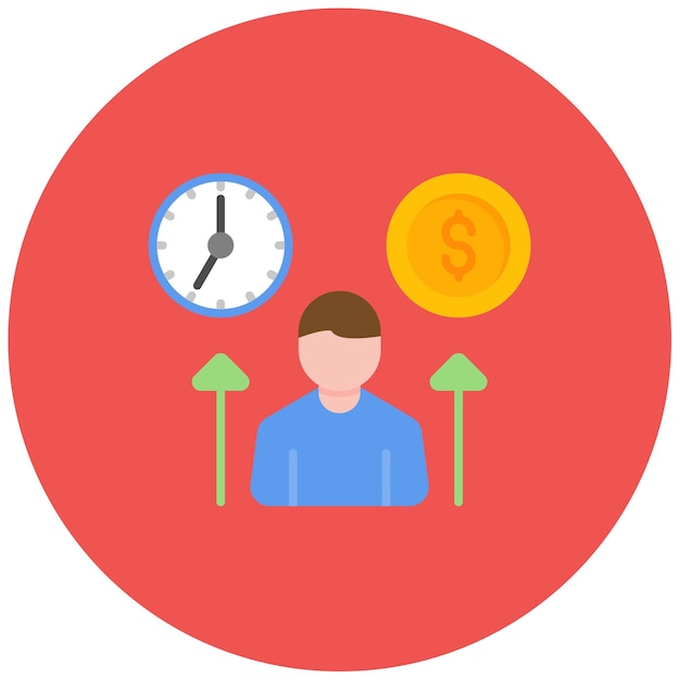 Imagen vectorial del icono de los costes de los empleados Se puede utilizar para la gestión empresarial