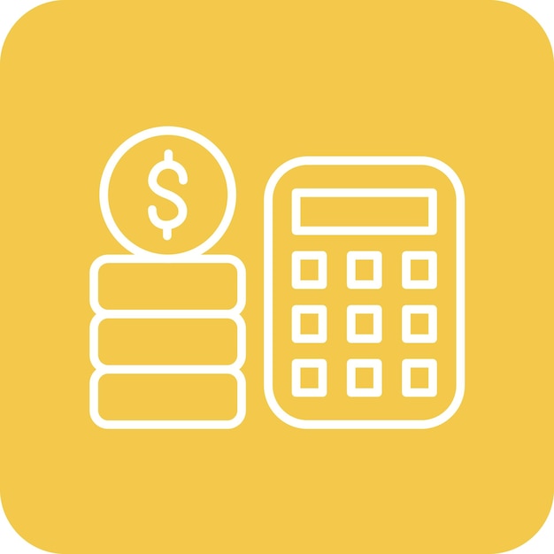 Imagen vectorial del icono de costes Puede utilizarse para la contabilidad