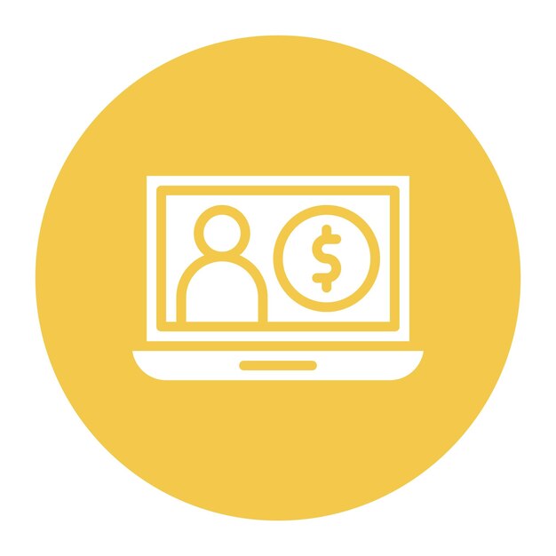 Imagen vectorial del icono de costo por adquisición Se puede utilizar para el video blog