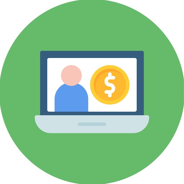 Imagen vectorial del icono de costo por adquisición Se puede utilizar para el video blog