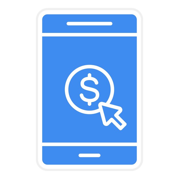 Imagen vectorial del icono de costo por clic Se puede utilizar para el marketing digital