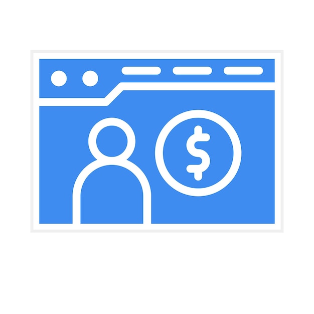 Imagen vectorial del icono de costo por compromiso Se puede utilizar para el video blog