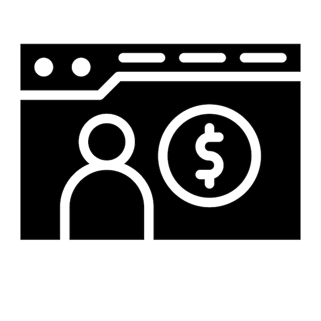 Imagen vectorial del icono de costo por compromiso Se puede utilizar para el video blog