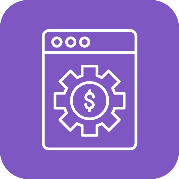 Imagen vectorial del ícono de costo de desarrollo Se puede utilizar para No Código