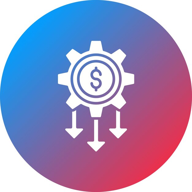 Imagen vectorial de icono de bajo costo de inicio Se puede usar para negocios basados en el hogar