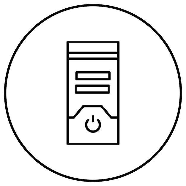 Imagen vectorial del icono de la CPU Se puede usar para computadora y hardware