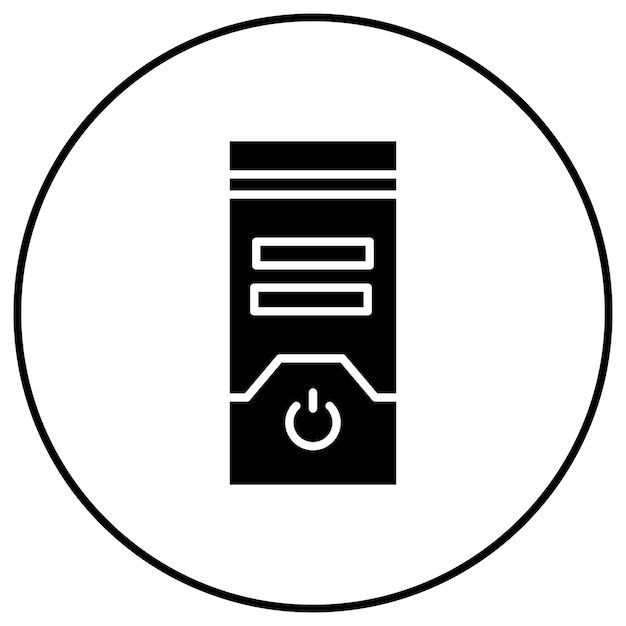 Imagen vectorial del icono de la CPU Se puede usar para computadora y hardware